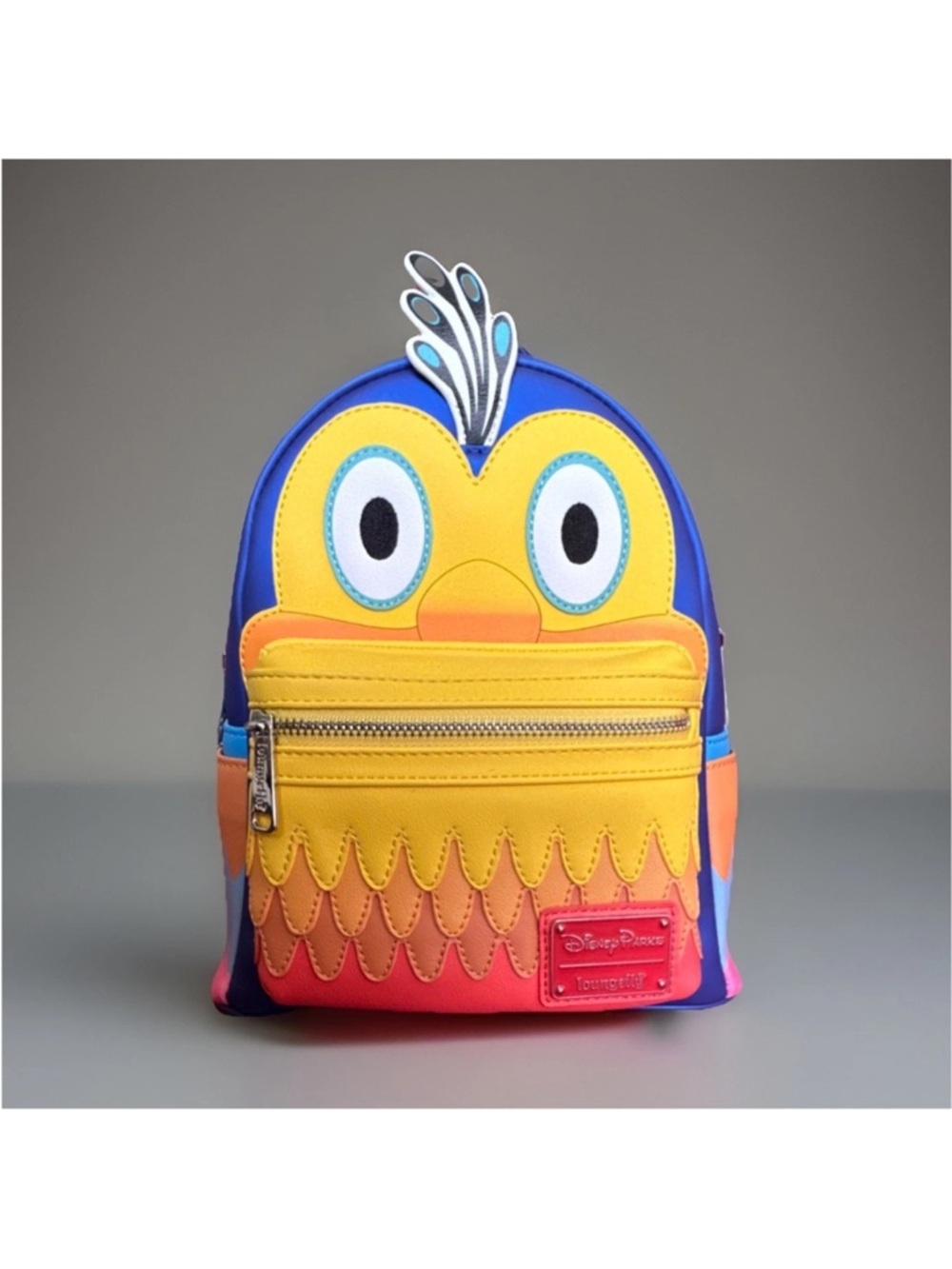Loungefly Multicolor Blue, Yellow & Orange Bird Mini Backpack for Kids